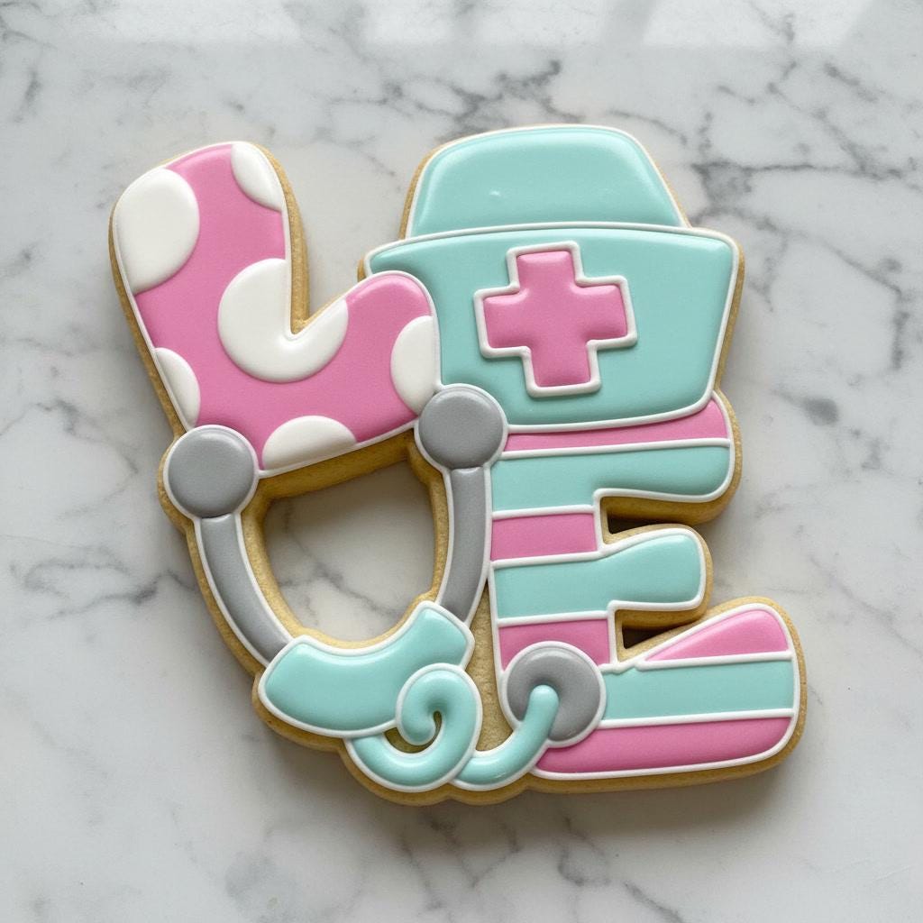 Nurse LOVE Cookie Cutter | Nurse Cookie Cutter | Medical Cookie Cutter | RN Gift Cookie Cutter | Healthcare Baking Tool