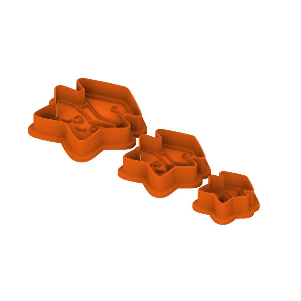 STL Graduation Star -  Cutter and Stamp with knobs - Digital Cookie Cutter STL File – 2", 3", and 4" Sizes Included
