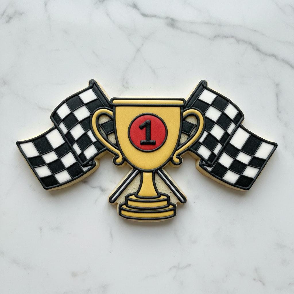 Go Kart_Racing Cookie Cutter Set with Stamp & Stencil | Race Car Birthday Cookie Cutters | Racing Party Cookie Decor