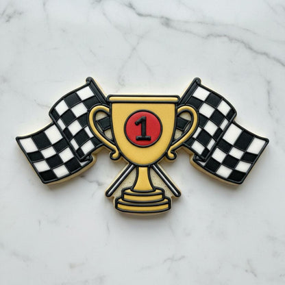 Go Kart_Racing Cookie Cutter Set with Stamp & Stencil | Race Car Birthday Cookie Cutters | Racing Party Cookie Decor
