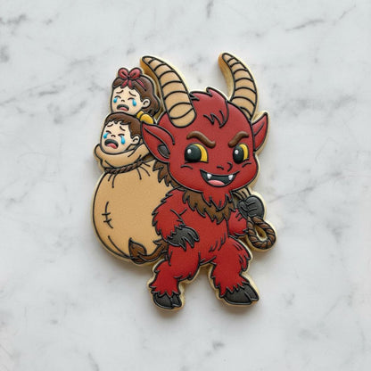 Cute Krampus Cookie Cutter & Stencil Set | Christmas Party Cookie | Holiday Character Sugar Cookies | Winter Cookie | Krampusnacht