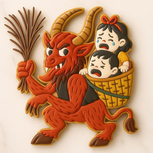 Krampus Cookie Cutter and Stencil Set | Folklore Holiday Baking Tool | Dark Christmas | Mythical Creature | Gothic Christmas