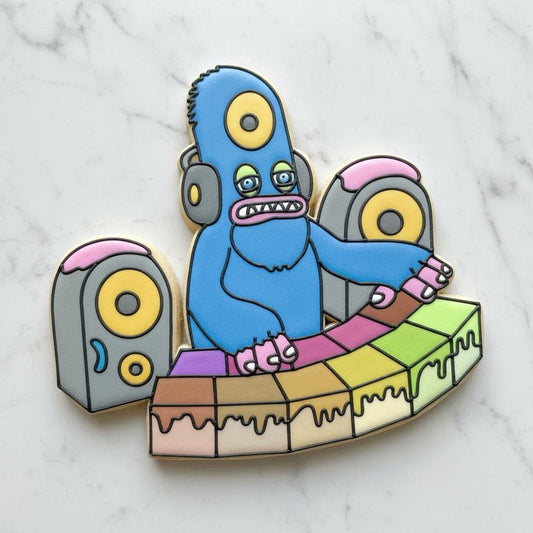 Deedge Cookie Cutter & Stencil Set, Singing Monsters Inspired Cookie Cutter, Monster Game Birthday Cookies, Gamer Party Cookie Decor