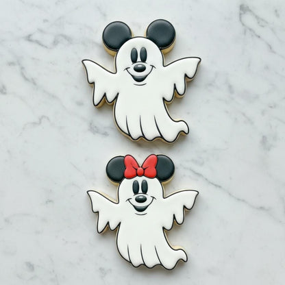 Mouse Ghost Couple Cookie Cutter | Cute Ghost Cookie Cutter | Spooky Baking Cutter | Halloween Cookie Decorating Tool