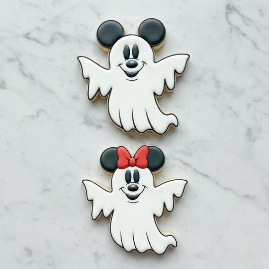 Mouse Ghost Couple Cookie Cutter | Cute Ghost Cookie Cutter | Spooky Baking Cutter | Halloween Cookie Decorating Tool