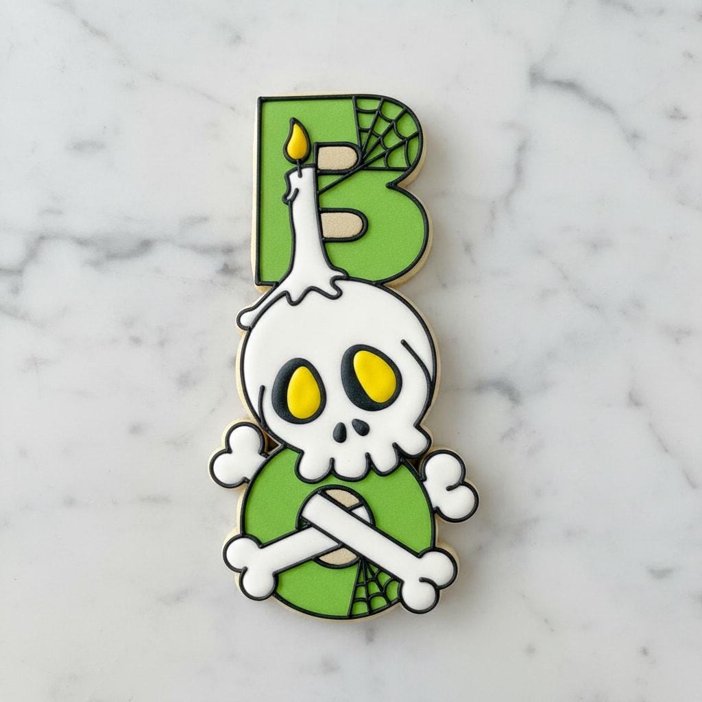 BOO Skull Halloween Cookie Cutter | Cute Skull Cookie Cutter | Spooky Halloween Baking Cutter | Spooky BOO Cookie Cutter