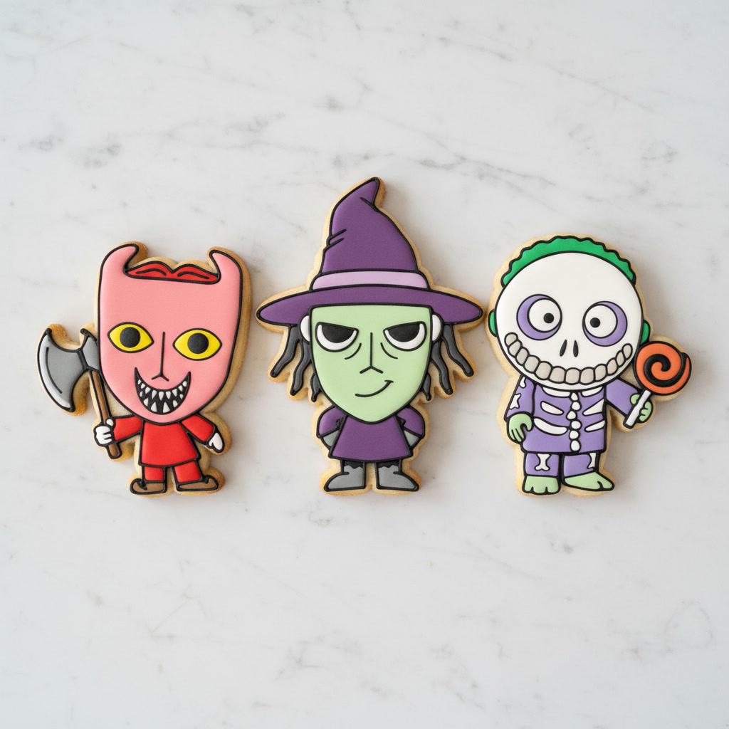 Halloween Kids Cutter Set | Nightmare Before Christmas | Witch, Devil & Skeleton Cookie Stamps | Halloween  Christmas Cookie Cutter Bundle