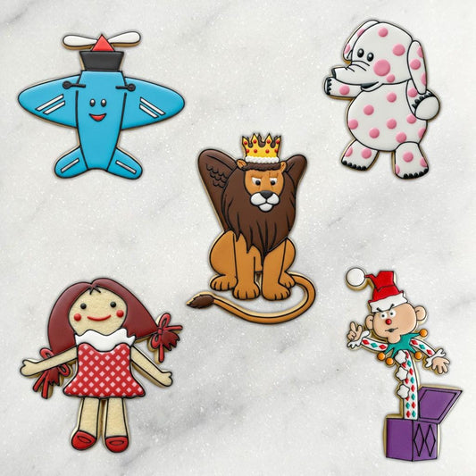 Misfit Toys Cookie Cutter Set of 5 | Rudolph Inspired Cookie Cutters | Island of Misfit Toys Cookie Stamp Set | Vintage Christmas Cookies