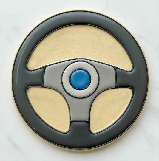 Race Car_Steering_Wheel Cookie Cutter | Racing Birthday Cookie Cutter | Sports Car Party Cookies | Driver Theme Cookie Stamp