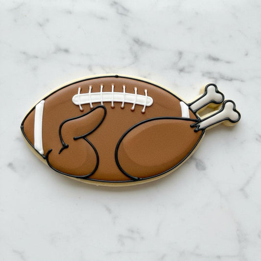 Football Turkey Cookie Cutter | Thanksgiving Football Party Cookie Cutter | Friendsgiving Cookie Cutter & Stamp | Tailgate Cookies