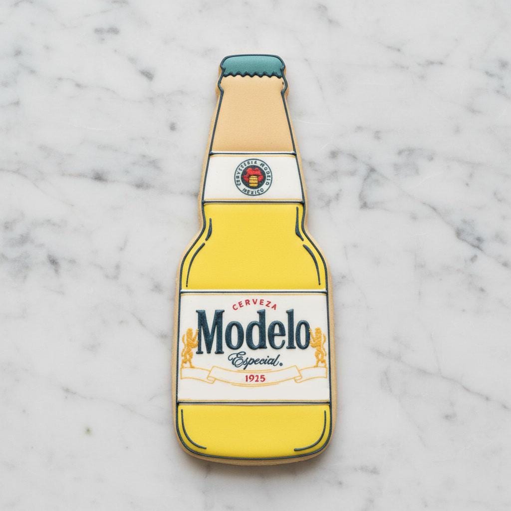 Modelo Beer Bottle Cookie Cutter & Stamp | Fiesta Cookie Cutter | Cinco de Mayo Beer Cookies | Tailgate Party Cookie Cutter