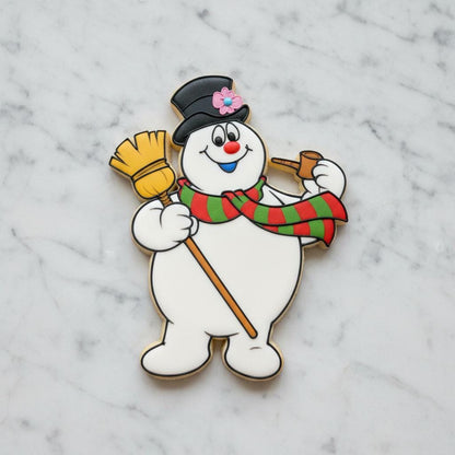 Vintage Frost_Friends Cookie Cutter Set of 4 | Christmas Cartoon Cookie Cutters | Santa Snowman Holiday Cookies | Vintage Cookie Stamp Set
