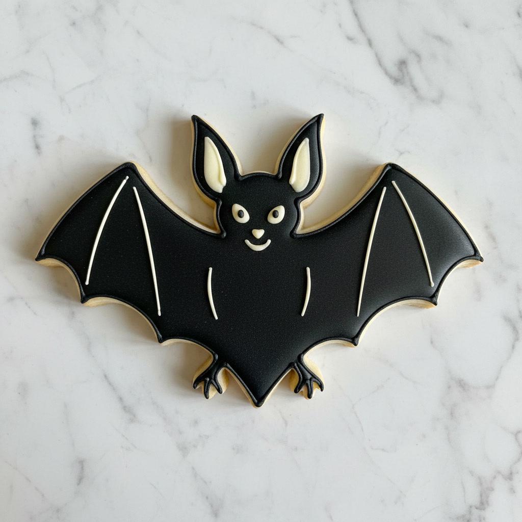 Scary Bat Cookie Cutter with Embosser | Spooky Bat Cookie Cutter | Gothic Halloween Baking Tool | Royal Icing Cookie Cutter