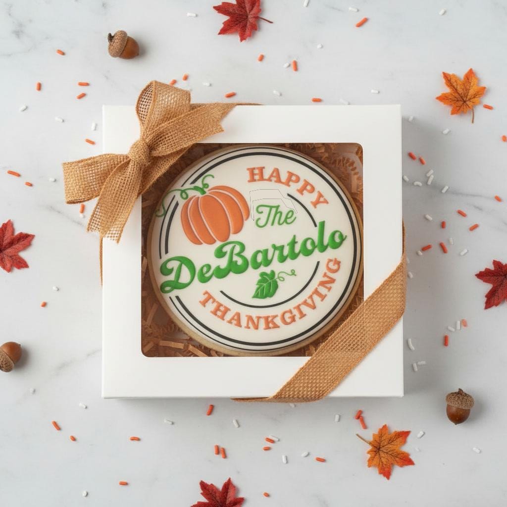 Personalized Thanksgiving Cookie Cutter | Custom Family Name Cookie Cutter & Stamp | Thanksgiving Logo Cookie Cutter | Fall Cookie