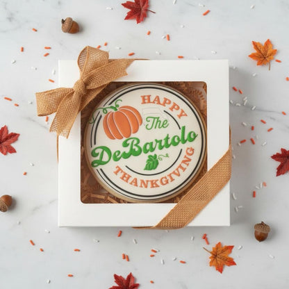Personalized Thanksgiving Cookie Cutter | Custom Family Name Cookie Cutter & Stamp | Thanksgiving Logo Cookie Cutter | Fall Cookie
