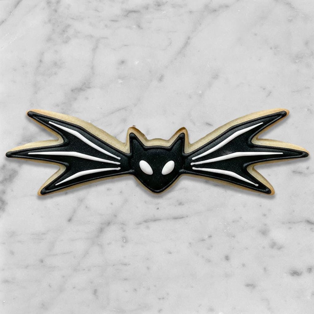 Skeleton Face_Bat Cookie Cutter Set of 2 | Bat Bow Tie Cookie Cutter | Halloween Cookie Stamp | Spooky Movie Baking Tool