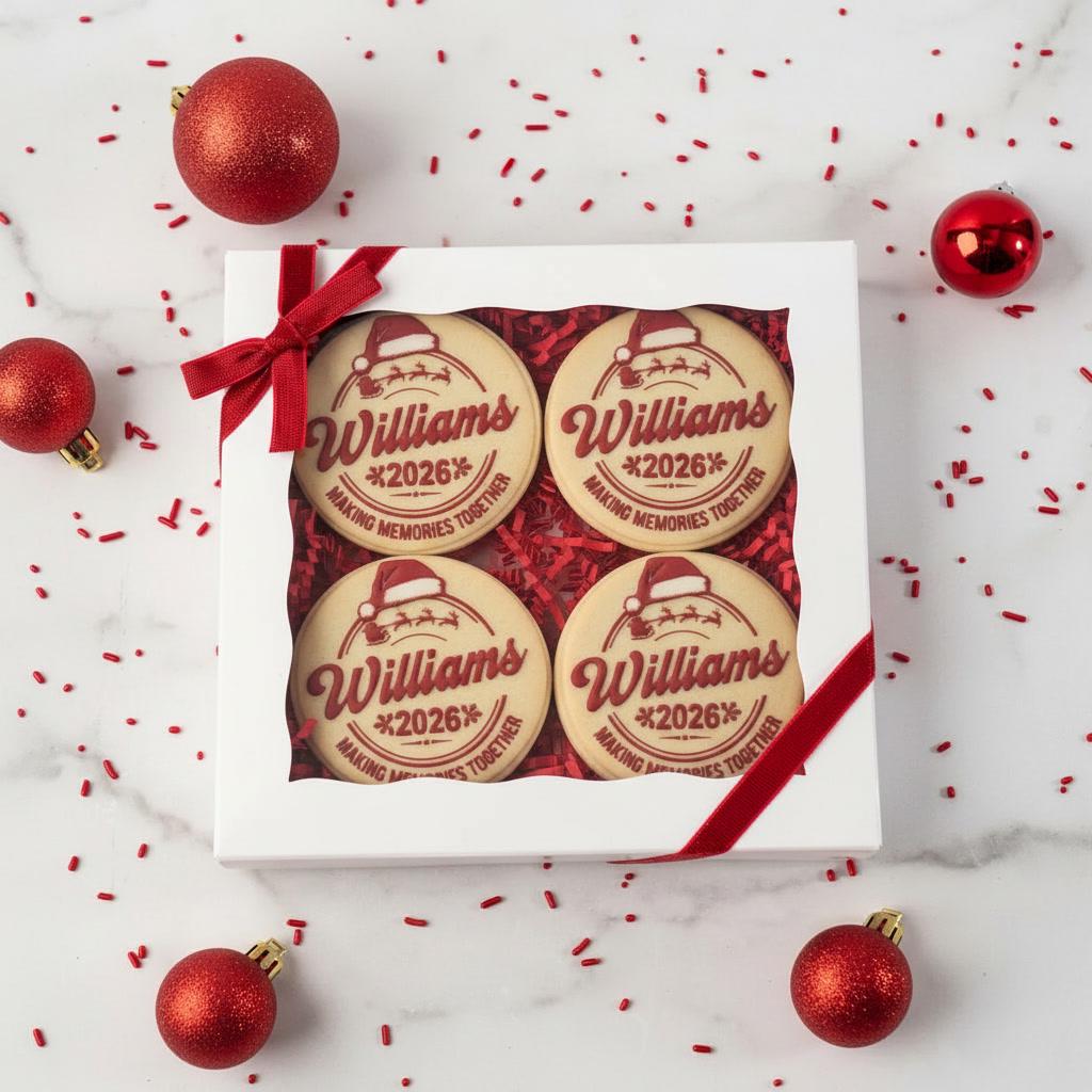 Personalized Family Christmas Cookie Cutter | Custom Family Name Cookie Cutter & Stamp | Christmas Logo Cookie Cutter | Holiday Gift