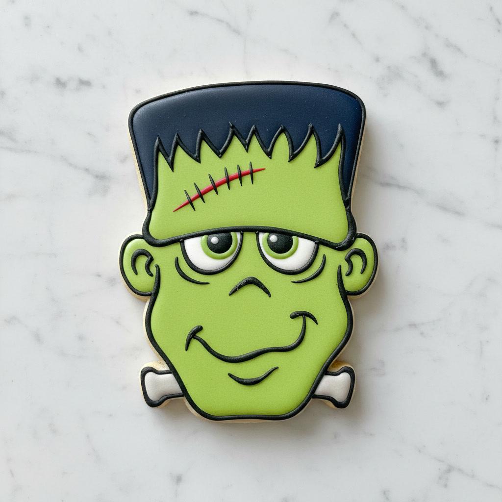 Cute Frankie Cookie Cutter and Stamp | Halloween Monster Cookie Cutter | Classic Horror Cookie | Spooky Monster Baking Tool