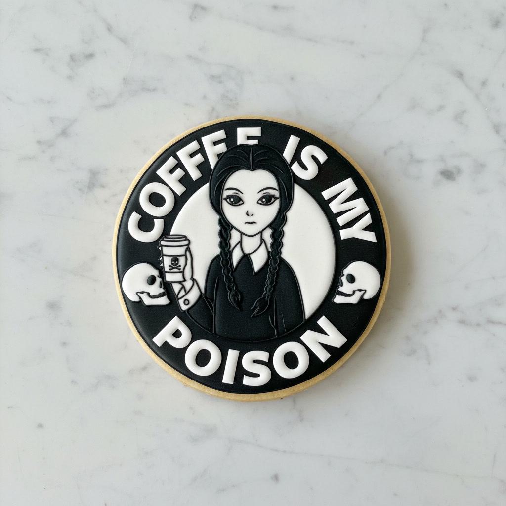 Unfiltered Poison Cookie Cutter & Stamp | Gothic Girl Cookie Cutter | Spooky Halloween Cookie Stamp | Goth Baking Gift