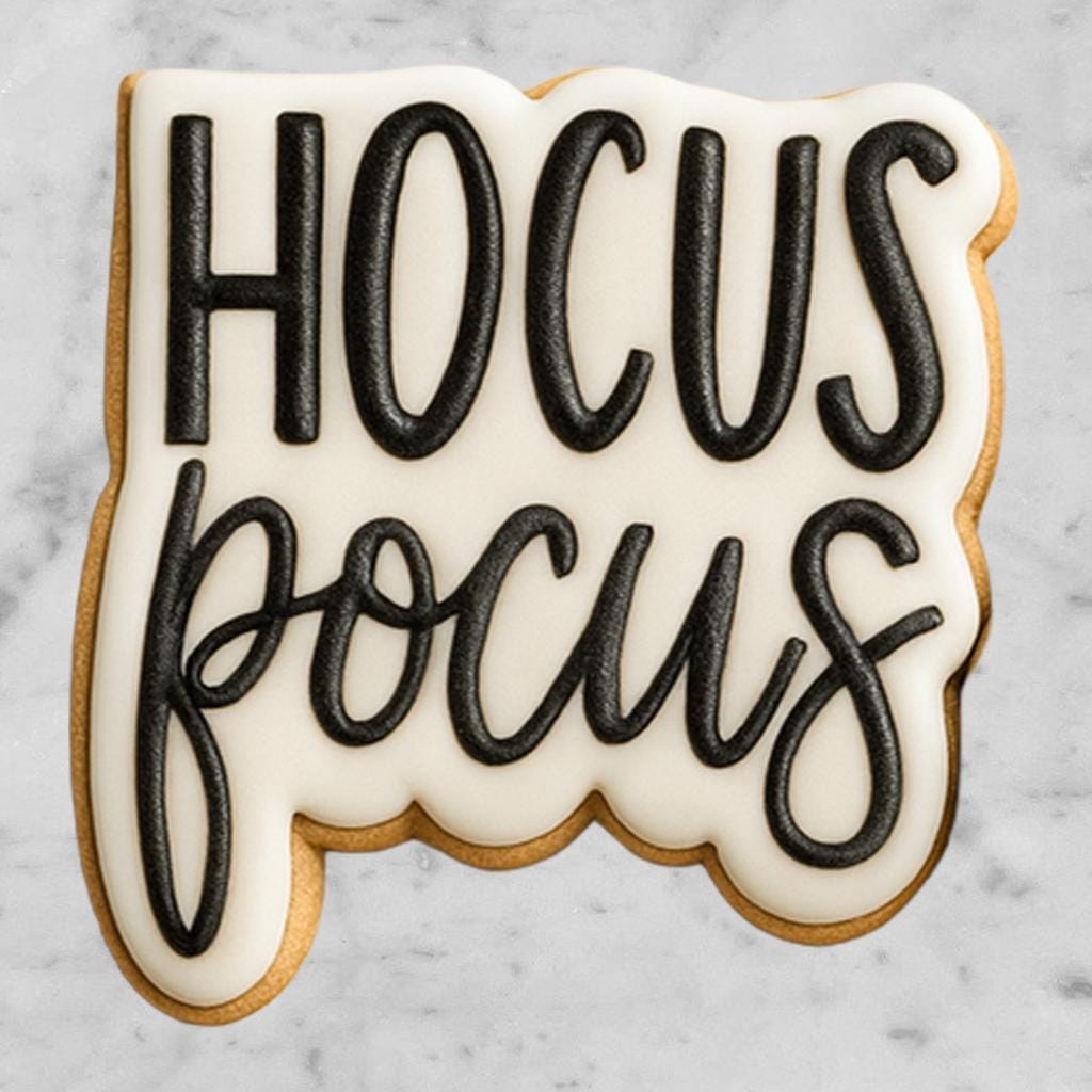 Hocus Pocus Cookie Cutter Set | Witch Cookie Cutters | Halloween Cookie Stamp | Black Cat Cookie Cutter | Spooky Baking Set