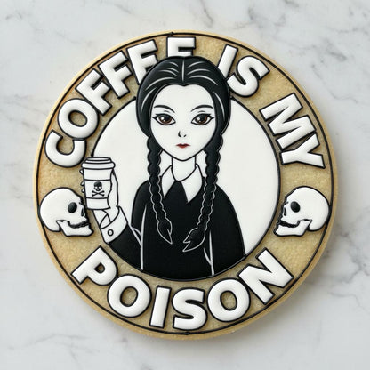 Unfiltered Poison Cookie Cutter & Stamp | Gothic Girl Cookie Cutter | Spooky Halloween Cookie Stamp | Goth Baking Gift