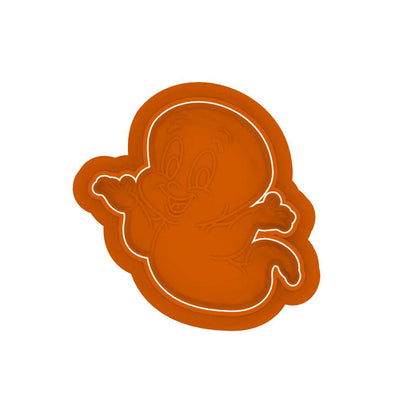 STL Friendly Ghost -  Cutter and Stamp with knobs included. Digital Cookie Cutter STL File – 2", 3", and 4" Sizes Included