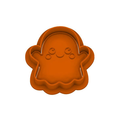 STL Cute Ghost- Cutter and Stamp with knobs - Digital Cookie Cutter STL File – 2", 3", and 4" Sizes Included