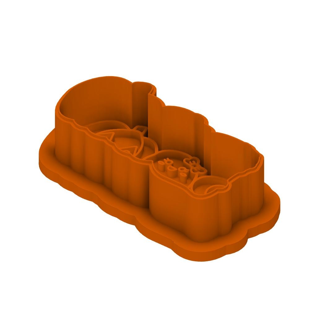 STL Boo - Cutter and Stamp with knobs - Digital Cookie Cutter STL File – 2", 3", and 4" Sizes Included